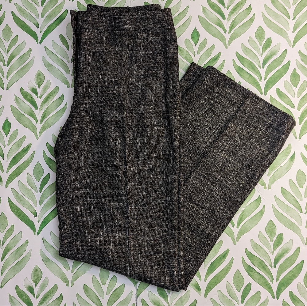 Lafayette 148 Virgin Wool & Viscose Bamboo Academia Style Straight Leg Pants